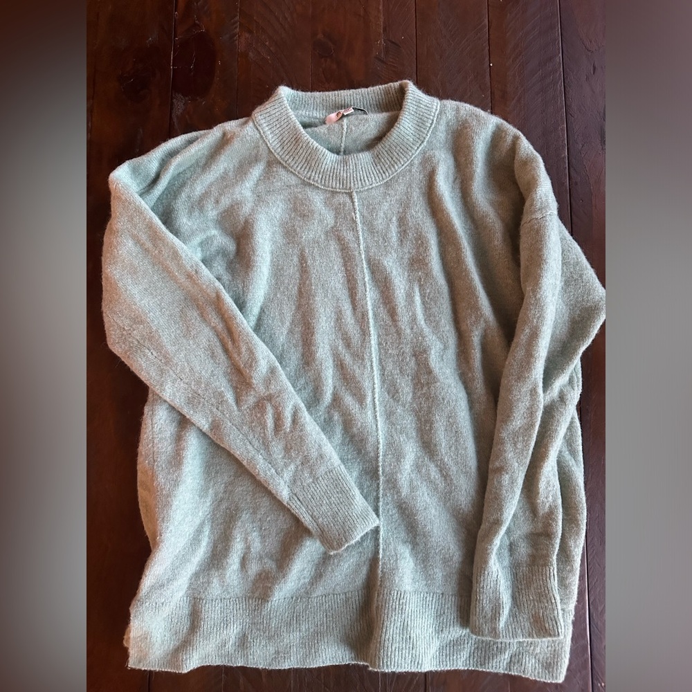 Madewell women’s size xs cashmere mint green mock neck sweater